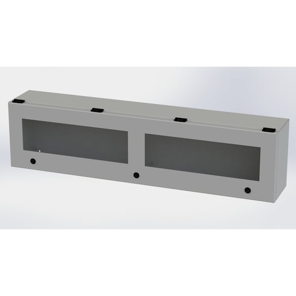 1/4 Turn Latch Electrical Enclosures, 9 in H, 6 in D, 36 in W, NEMA 3R, 4, 12, 13, Carbon Steel